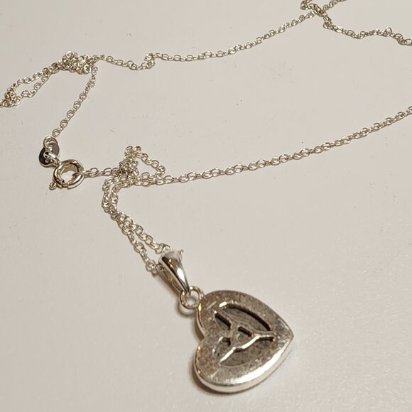 925 Druzy Quartz Heart Silver Necklace - Picture 5 of 7